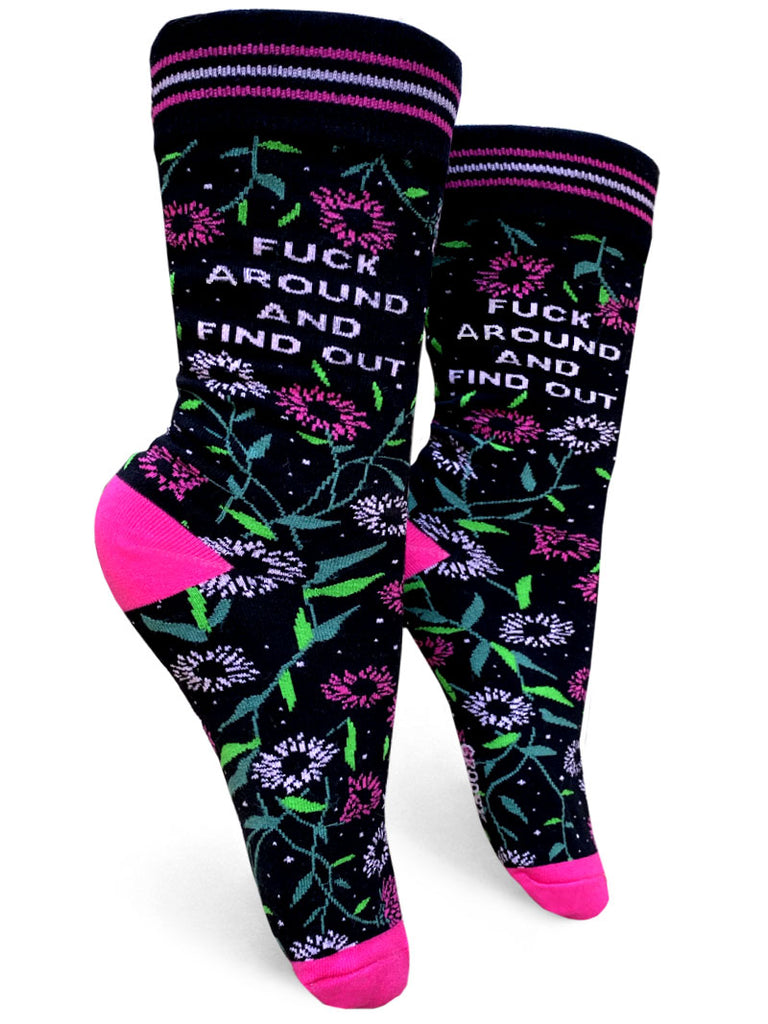 Funny 'F*CK OFF' Cotton Socks - Mid Calf, Semi-Sheer & Soft For Winter Gifts